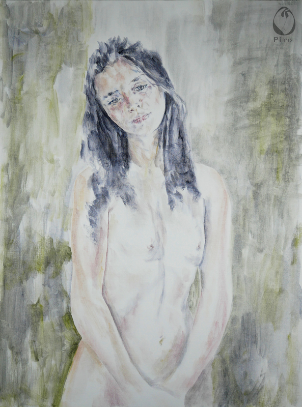 oil on paper - olio su carta di Piro